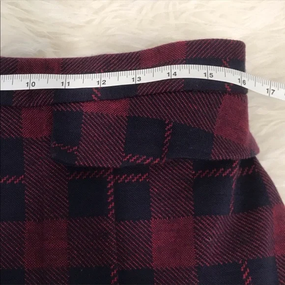 Marc By Marc Jacobs Maya Plaid Jacquard Skirt in Ink Blue Multi Size Large - Picture 12 of 13